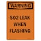 Signmission Safety Sign, OSHA WARNING, 10" Height, S02 Leak When Flashing, Portrait OS-WS-D-710-V-13517 - alternate 1